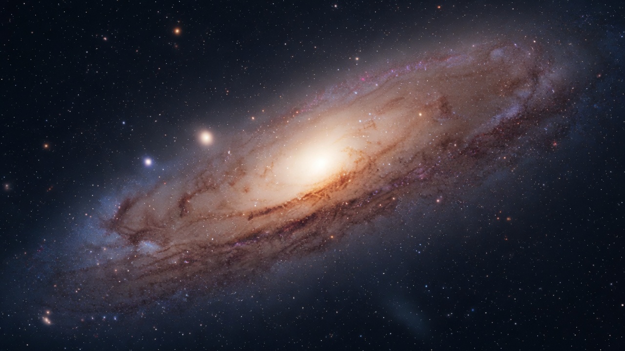 A spiral galaxy in deep space