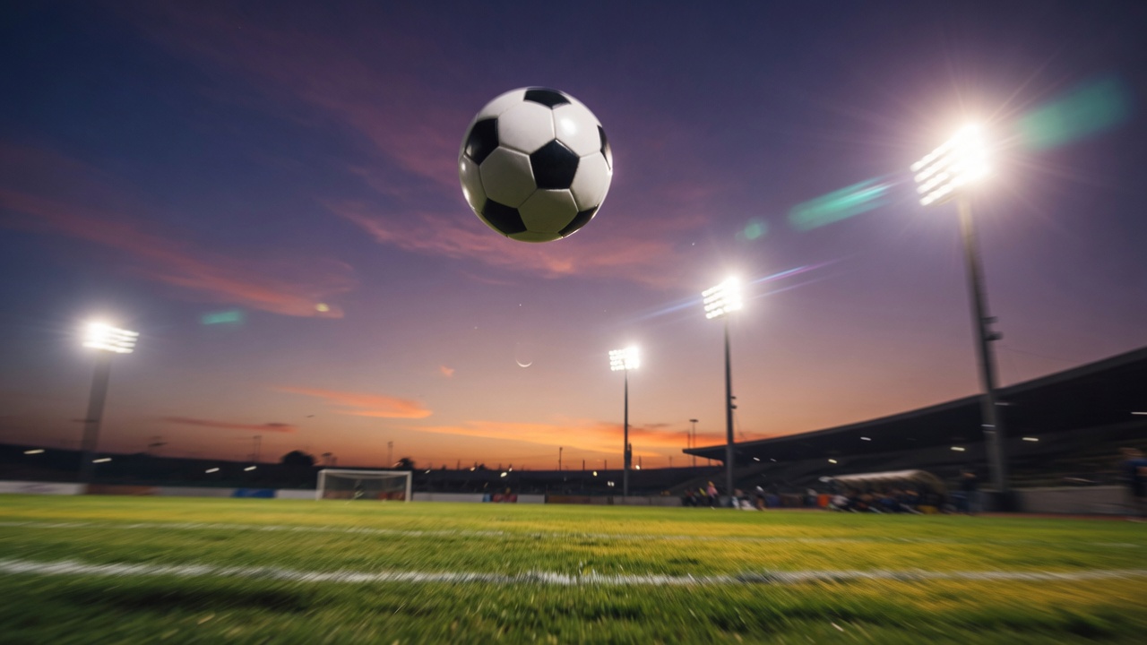 A ball captured in mid-flight